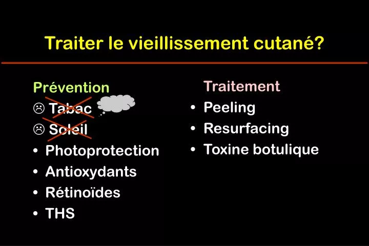 traiter le vieillissement cutan