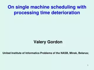 On single machine scheduling with processing time deterioration