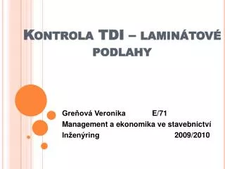 kontrola tdi lamin tov podlahy