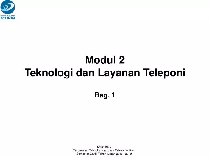 modul 2 teknologi dan layanan teleponi