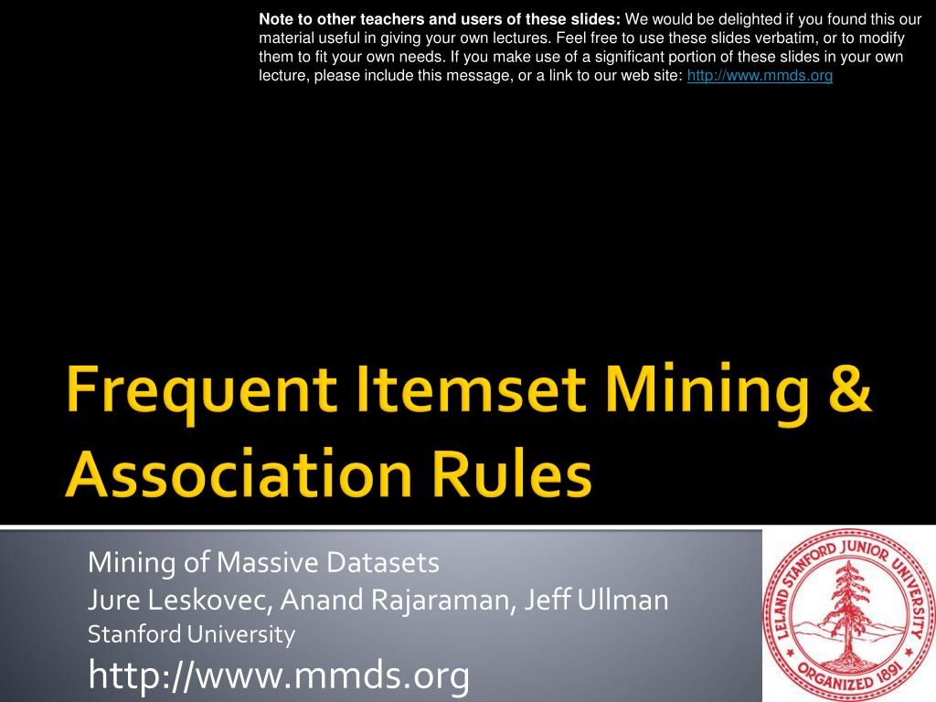 PPT - Frequent Itemset Mining & Association Rules PowerPoint ...