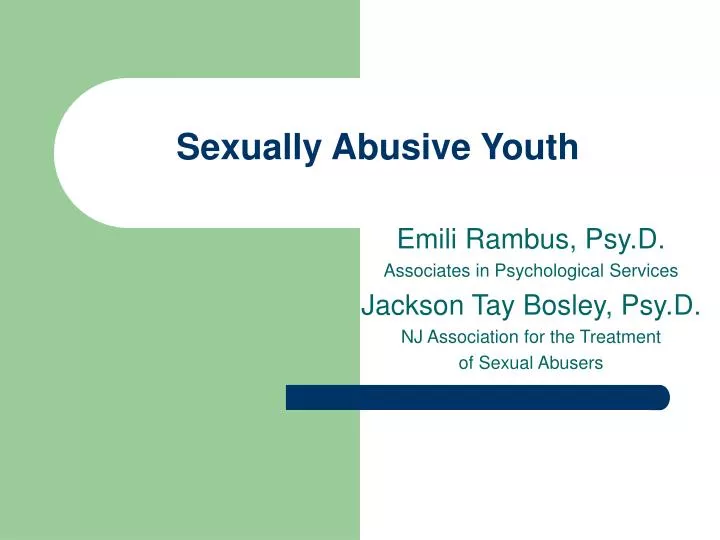 sexually abusive youth