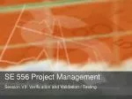 Effective Verification and Validation in Software Project Management - slide 1