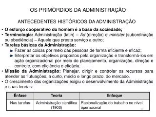 os prim rdios da administra o