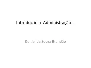 introdu o a administra o