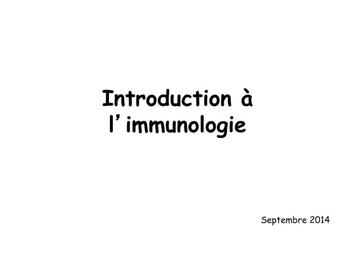 introduction l immunologie