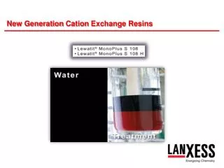 new generation cation exchange resins