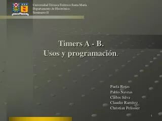 timers a b usos y programaci n