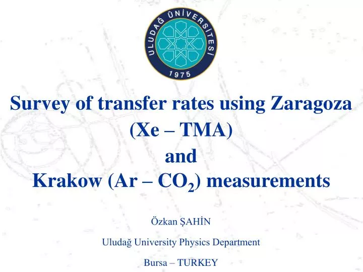 zkan ah n uluda university physics department bursa turkey