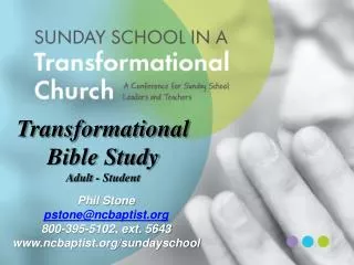 Transformational Bible Study Adult - Student