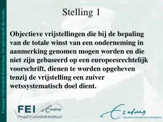 stelling 1