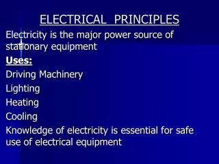 ELECTRICAL PRINCIPLES