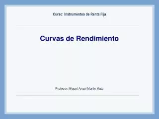 curvas de rendimiento