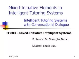 Mixed-Initiative Elements in Intelligent Tutoring Systems