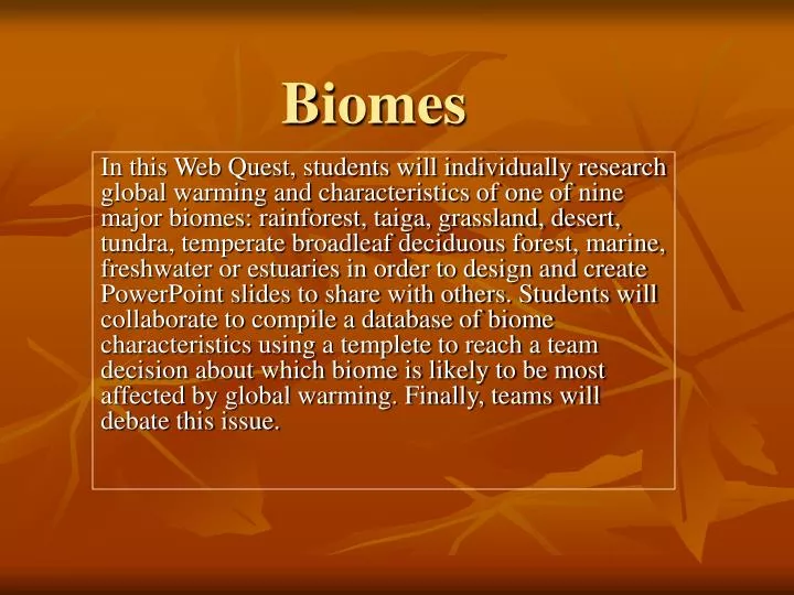 biomes