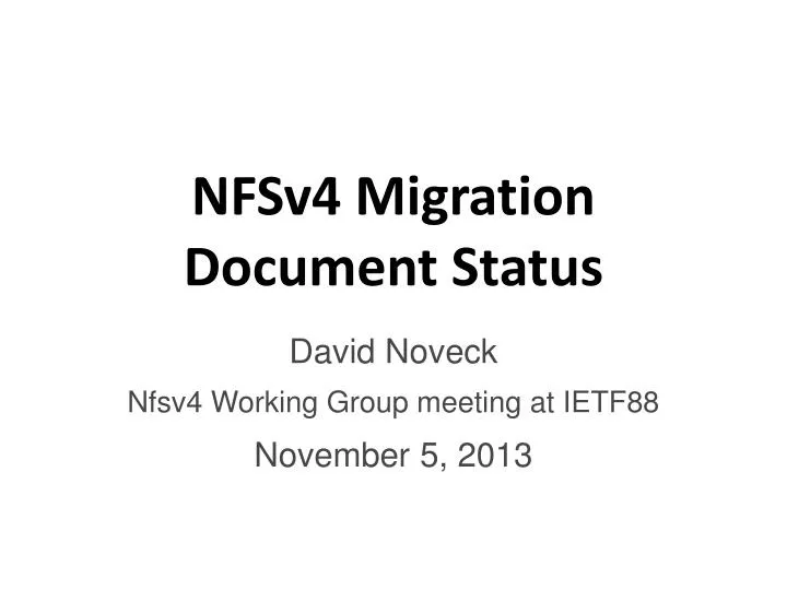 nfsv4 migration document status