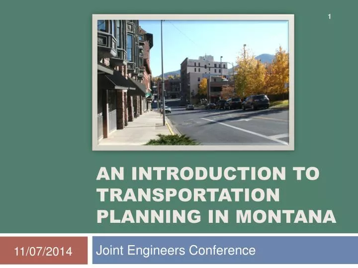 an introduction to transportation planning in montana
