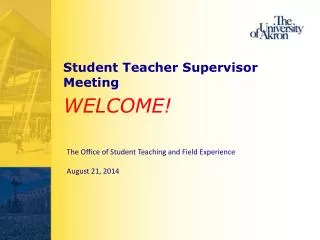 Student Teacher Supervisor Meeting