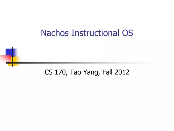 nachos instructional os