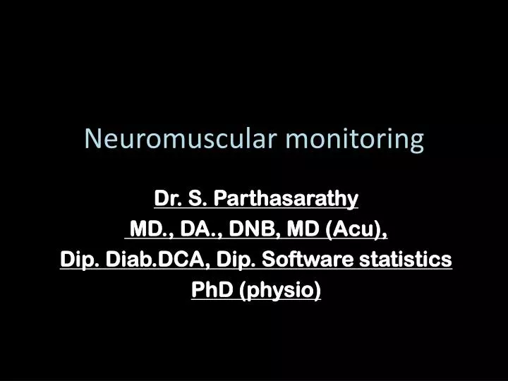 neuromuscular monitoring