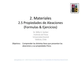 2 materiales 2 5 propiedades de aleaciones formulas ejercicios