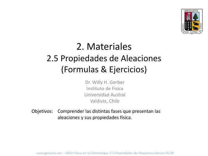 2 materiales 2 5 propiedades de aleaciones formulas ejercicios