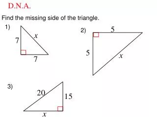 Find the missing side of the triangle.