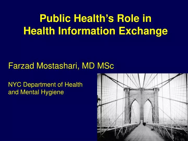 public health s role in health information exchange