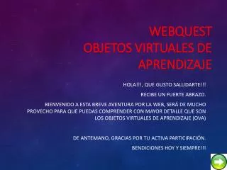 webquest objetos virtuales de aprendizaje