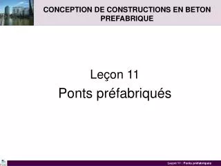 conception de constructions en beton prefabrique
