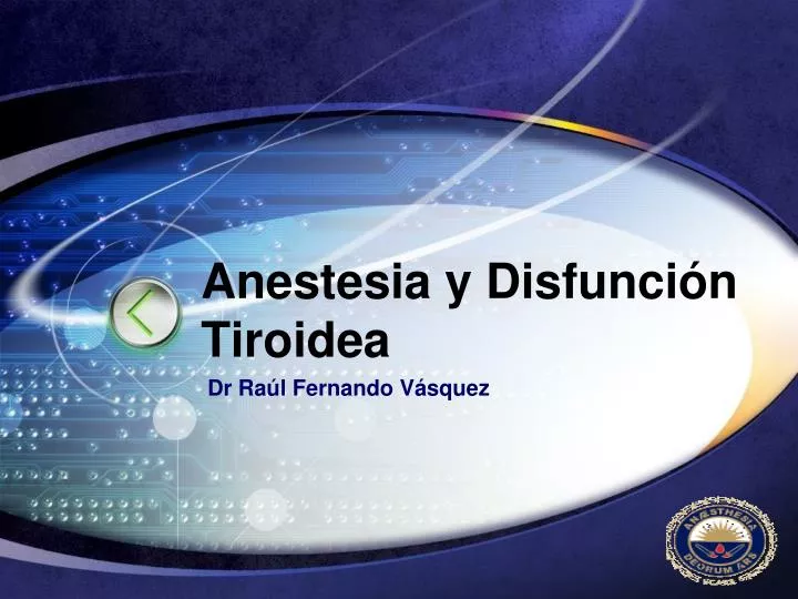 anestesia y disfunci n tiroidea