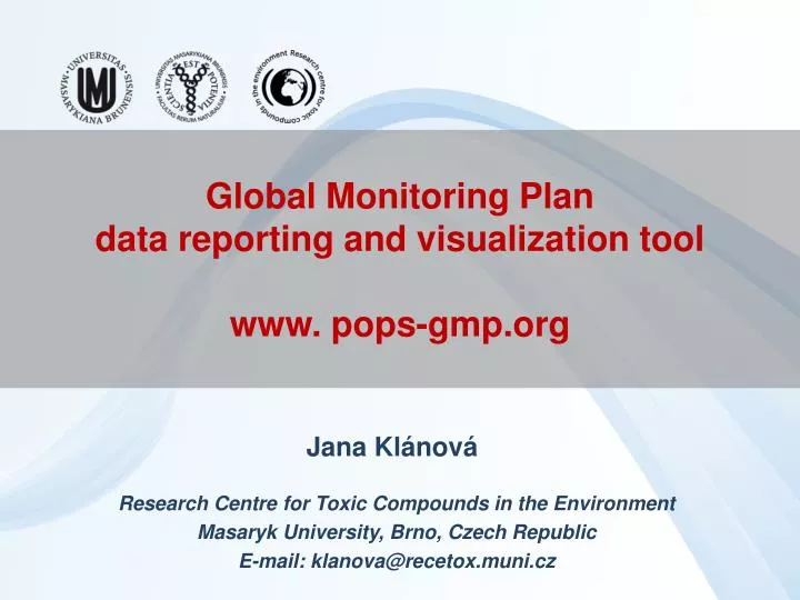 global monitoring plan data reporting and visualization tool www pops gmp org