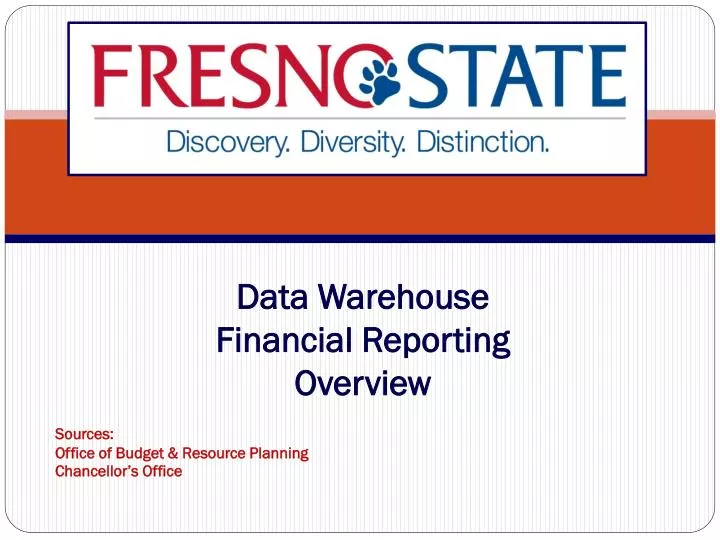 data warehouse financial reporting overview
