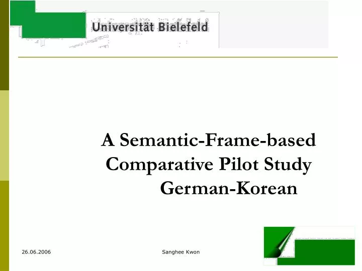 a semantic frame based comparative pilot study german korean