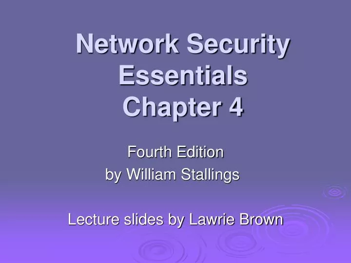 network security essentials chapter 4