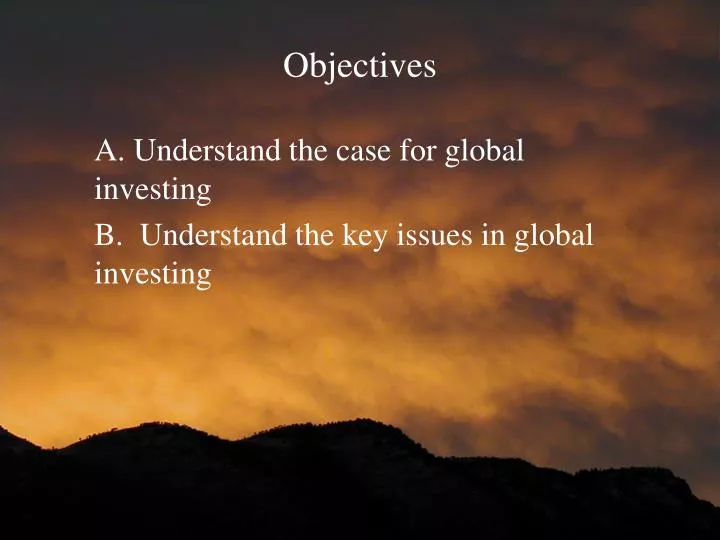 objectives