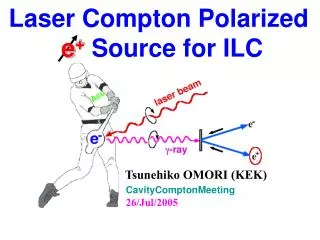 Laser Compton Polarized e + Source for ILC