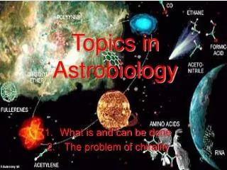 Topics in Astrobiology