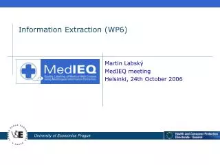 Information Extraction (WP6)