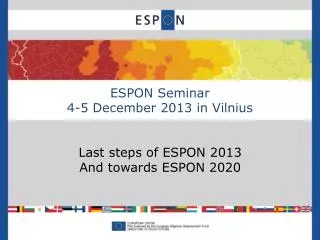 ESPON Seminar 4-5 December 2013 in Vilnius