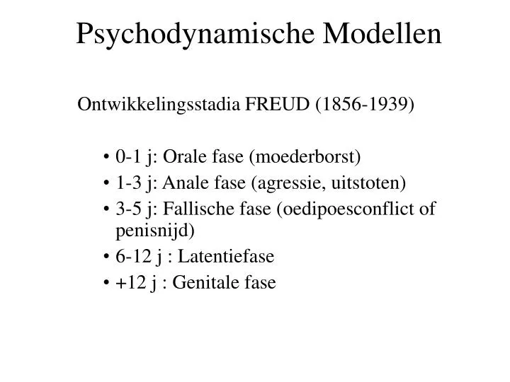 psychodynamische modellen