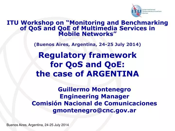 regulatory framework for qos and qoe the case of argentina
