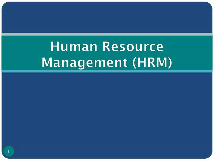 human resource management hrm
