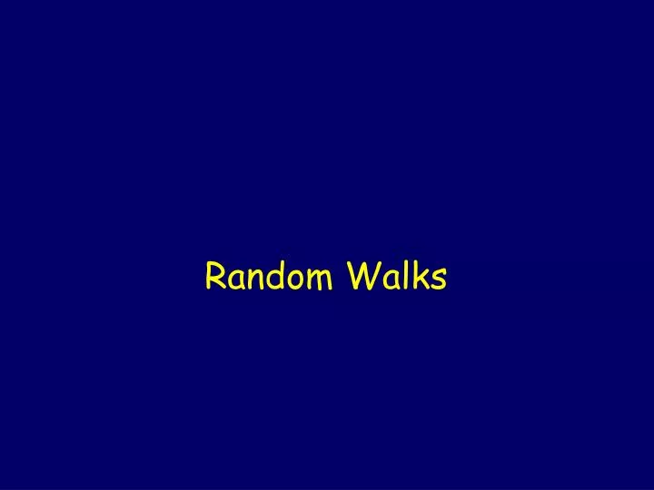 random walks