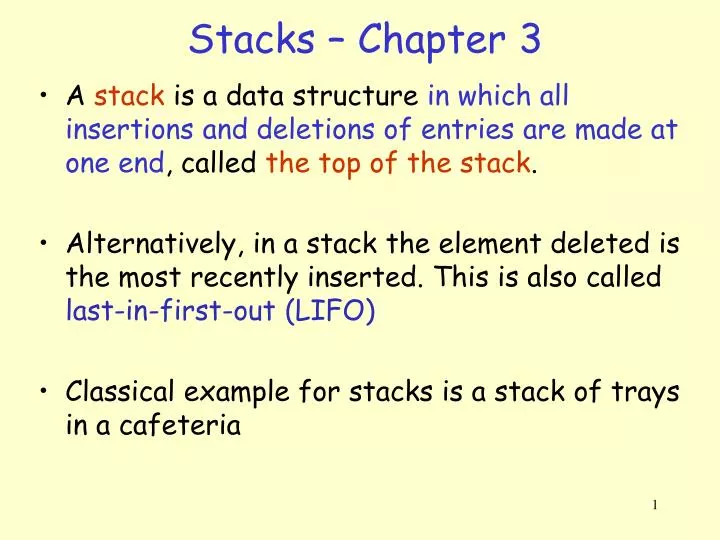 stacks chapter 3