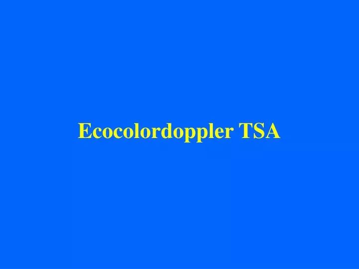 ecocolordoppler tsa
