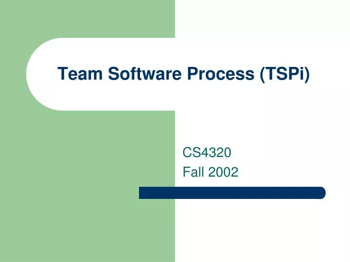 team software process tspi