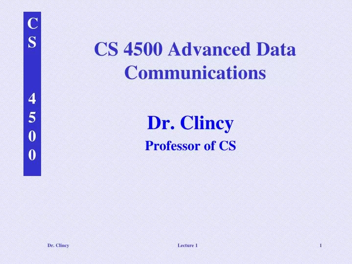 cs 4500 advanced data communications