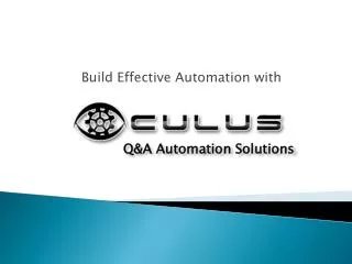 Build Effective Automation with