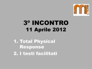 3 incontro 11 aprile 2012